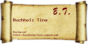 Buchholz Tina névjegykártya